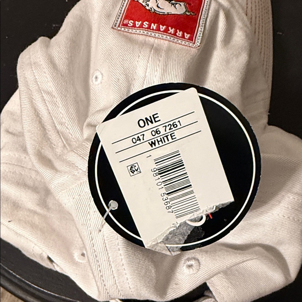 Arkansas Razorbacks Women's White Cap - Picture 3 of 5
